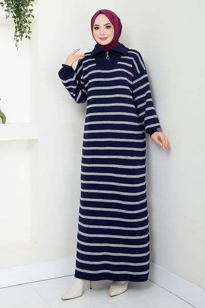 MRV K.L.N. - Striped Knitwear Dress 6025KL1035-M Laci