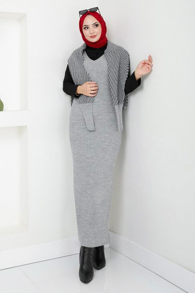 MRV U.Z. - Striped Knitwear Team 9003UZ1029-M Grey