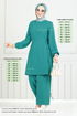 Sur Le Côté Lacé Hijab Équipe Numéro de pièce 3004BM1076-M Ouvert Huile - Thumbnail