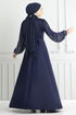 Taş Detay Saten Abiye 5675EDF311-MS Laci - Thumbnail