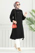 Taş Detay Tesettür Tunik 3123HBS856-MS Siyah - Thumbnail
