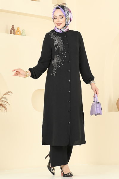 MRV D.V.L. - Taş Detaylı Aerobin Takım 441DVL897-M Siyah - 358317