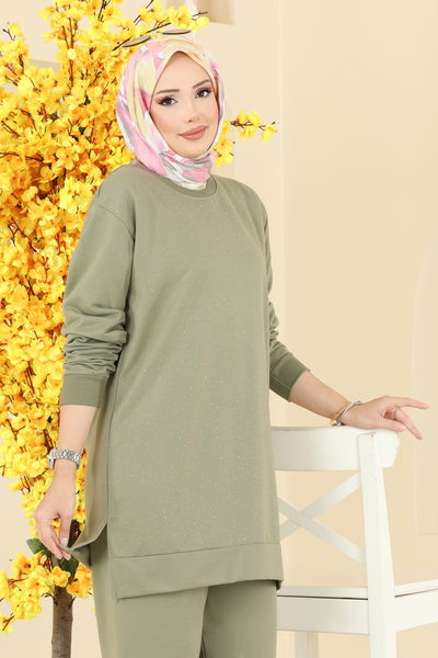 O.Z.N. - Taş Detaylı İki İp Takım 206OZN1046-MS Çağla - 413472