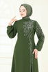 Taş Detaylı Şık Takım 5957AB368-MS Haki - Thumbnail