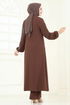 Taş Detaylı Şık Takım 5957AB368-MS Kahve - Thumbnail
