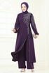 Taş Detaylı Şık Takım 5957AB368-MS Mor - Thumbnail