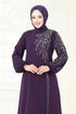 Taş Detaylı Şık Takım 5957AB368-MS Mor - Thumbnail