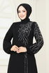 Taş Detaylı Şık Takım 5957AB368-MS Siyah - Thumbnail