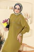 Taş Detaylı Triko Tunik 2717AYD574-MS Yağ Yeşili - Thumbnail