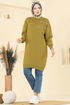 Taş Detaylı Triko Tunik 2717AYD574-MS Yağ Yeşili - Thumbnail