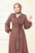 Taş İşlemeli Janjan Abiye 5693EDF311-MS Kahve - Thumbnail