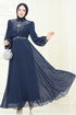 Taşlı Şifon Abiye 8010AB368-MS Laci - Thumbnail