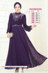 Taşlı Şifon Abiye 8010AB368-MS Mor - Thumbnail