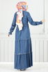Tassel Detailed Jeans Dress 25018MTS1095-M Open Jeans - Thumbnail