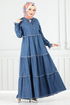Tassel Detailed Jeans Dress 25018MTS1095-M Open Jeans - Thumbnail