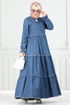 Tassel Detailed Jeans Dress 25018MTS1095-M Open Jeans - Thumbnail