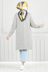 The Article Silvery Hijab Tunic 798OZR1047-M Grey - Thumbnail