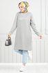 The Article Silvery Hijab Tunic 798OZR1047-M Grey - Thumbnail