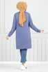 The Article Silvery Hijab Tunic 798OZR1047-M Indigo - Thumbnail