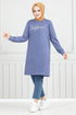 The Article Silvery Hijab Tunic 798OZR1047-M Indigo - Thumbnail