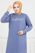 The Article Silvery Hijab Tunic 798OZR1047-M Indigo - Thumbnail