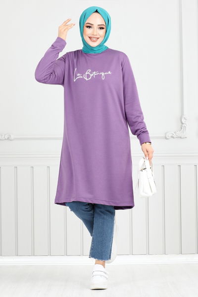 MRV O.Z.R. - The Article Silvery Hijab Tunic 798OZR1047-M Lilac