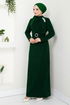 The Belt Stony Evening dress 3009BSS1025-M Emerald - Thumbnail