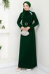 The Belt Stony Evening dress 3009BSS1025-M Emerald - Thumbnail