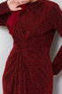 The Front Drapeli Evening dress 5622END900-M Burgundy - Thumbnail