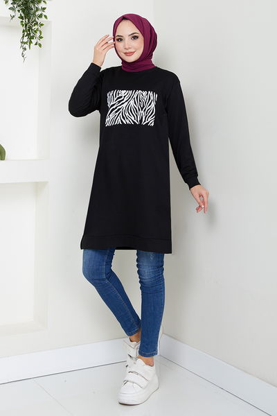 MRV O.Z.R. - The Front Printed Tunic 789OZR1047-M Black