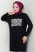 The Front Printed Tunic 789OZR1047-M Black - Thumbnail