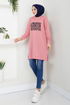 The Front Printed Tunic 789OZR1047-M Rose Kurusu - Thumbnail