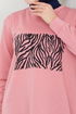 The Front Printed Tunic 789OZR1047-M Rose Kurusu - Thumbnail