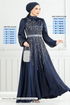 The Front Stony Satin Evening dress 5675END900-M Laci - Thumbnail