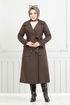 The Headline Buttoned Up Stamp Coat 7021TRT1045-M Coffee - Thumbnail