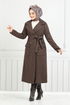 The Headline Buttoned Up Stamp Coat 7021TRT1045-M Coffee - Thumbnail