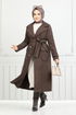 The Headline Buttoned Up Stamp Coat 7021TRT1045-M Coffee - Thumbnail