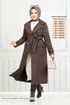 The Headline Buttoned Up Stamp Coat 7021TRT1045-M Coffee - Thumbnail