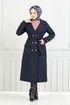 The Headline Buttoned Up Stamp Coat 7021TRT1045-M Laci - Thumbnail