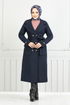 The Headline Buttoned Up Stamp Coat 7021TRT1045-M Laci - Thumbnail