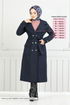 The Headline Buttoned Up Stamp Coat 7021TRT1045-M Laci - Thumbnail