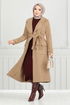 The Headline Buttoned Up Stamp Coat 7021TRT1045-M Latte - Thumbnail