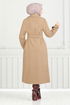 The Headline Buttoned Up Stamp Coat 7021TRT1045-M Latte - Thumbnail