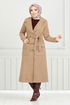 The Headline Buttoned Up Stamp Coat 7021TRT1045-M Latte - Thumbnail