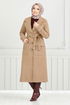 The Headline Buttoned Up Stamp Coat 7021TRT1045-M Latte - Thumbnail