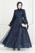The Headline Laced Up Hijab Evening dress 5611END900-M Laci - Thumbnail