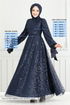 The Headline Laced Up Hijab Evening dress 5611END900-M Laci - Thumbnail