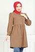 The Headline Laced Up Tunic 401EVO1065-M Coffee - Thumbnail