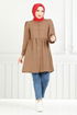 The Headline Laced Up Tunic 401EVO1065-M Coffee - Thumbnail