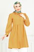 The Headline Laced Up Tunic 401EVO1065-M Dark Mustard - Thumbnail